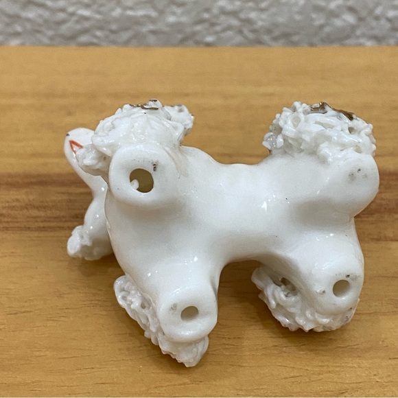 Vintage Porcelain Spaghetti Poodle Mini Figurine - Picture 10 of 10